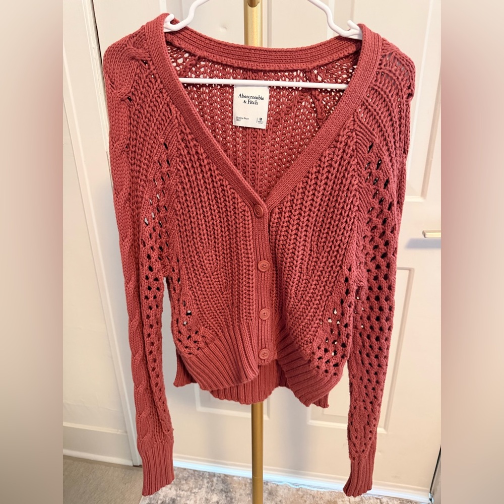 Abercrombie & Fitch Women's Knit Cardigan in Rose